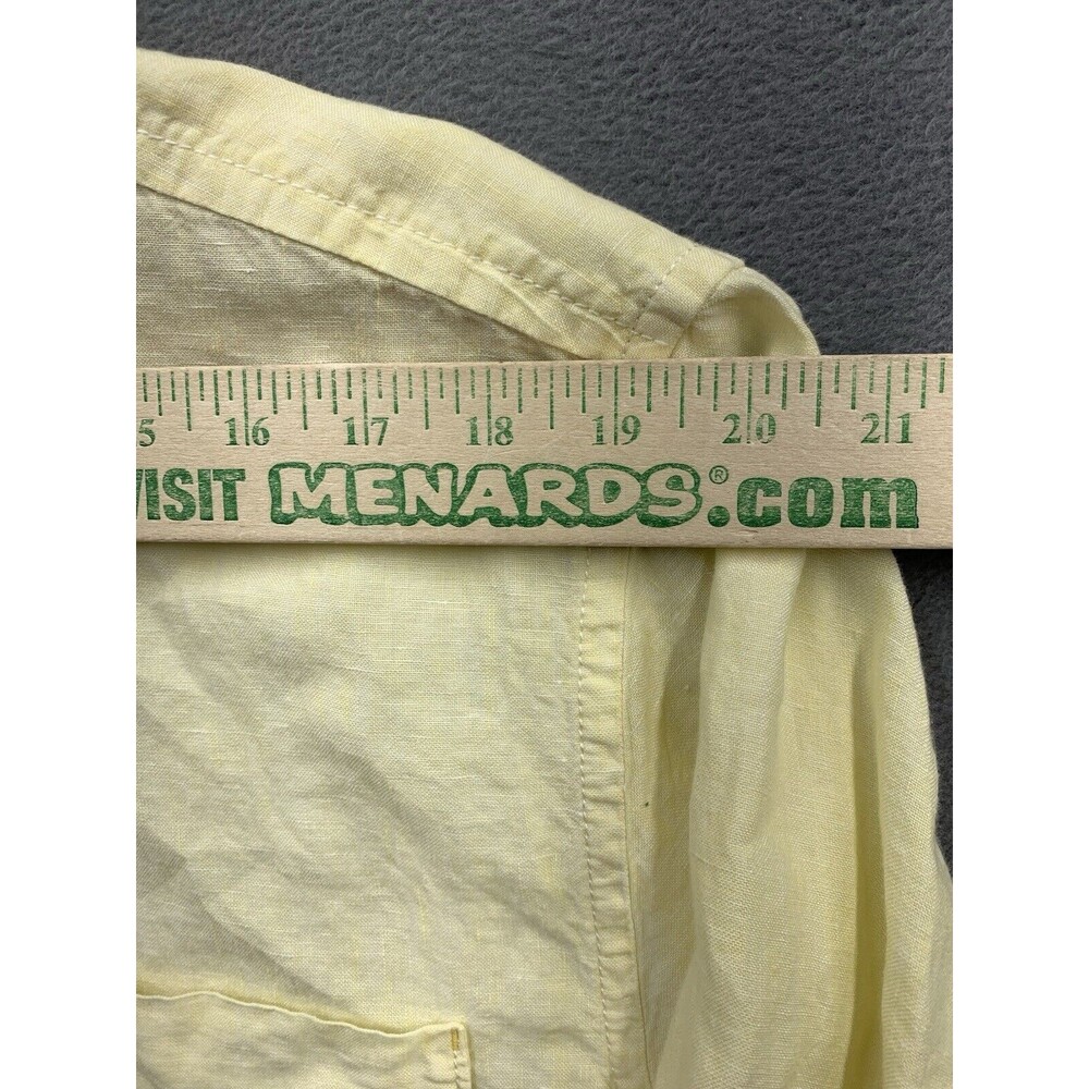 Tommy Bahama 100% Linen Button Up Shirt Men's Size XL Yellow Relax Long Sleeve - Picture 5 of 16